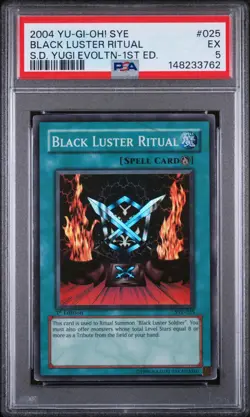 PSA Graded Yu-Gi-Oh Card Lot of 3 – Black Luster Soldier & Ritual & Great Spinx - Image 2