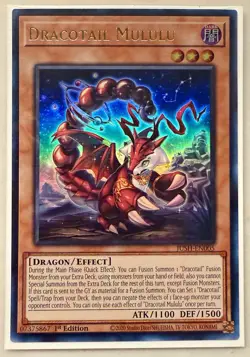 Yugioh! 1x Dracotail Mululu JUSH-EN005 Ultra Rare 1st Ed NM - Image 1