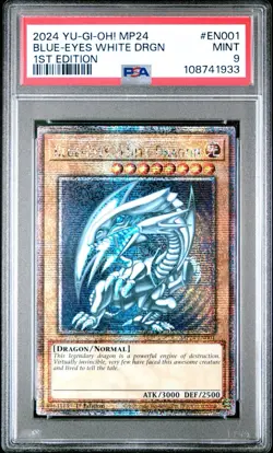 2024 Yu-gi-oh! Blue-Eyes White Dragon MP24-EN001 PSA 9 Quarter Century - Image 1