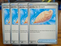 Pokemon TCG Phantasmal Flames Jumbo Ice Cream 091/094 x4 Playset - Image 1
