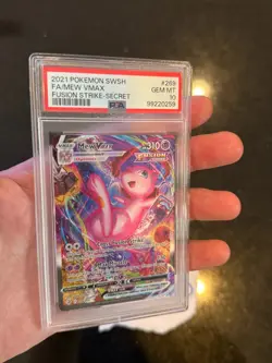 2021 Pokemon Fusion Strike Mew VMAX #269 Secret Rare Alt Art PSA 10 GEM MINT - Image 3