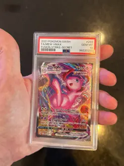 2021 Pokemon Fusion Strike Mew VMAX #269 Secret Rare Alt Art PSA 10 GEM MINT - Image 5