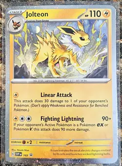 Pokemon 2025 Black Star Promo Jolteon Cosmos Holo 169 NM or Better - Image 1