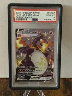 Pokemon Shining Fates Charizard VMAX #SV107 PSA 10 Comes With Graded Guard - Image 1