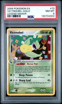 2006 POKEMON EX LEGEND MAKER #13 VICTREEBEL-HOLO PSA 8 - Image 1