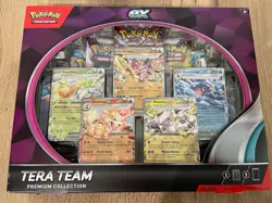 Pokemon Tera Team EX Premium Collection 5 Foils 9 TCG Booster Packs NEW Sealed - Image 1