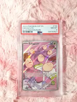 2024 POKEMON SSP EN-SURGING SPARKS EXEGGCUTE PSA 8 NM-MT ILLUSTRATION RARE #192 - Image 1