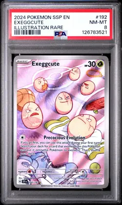 2024 POKEMON SSP EN-SURGING SPARKS EXEGGCUTE PSA 8 NM-MT ILLUSTRATION RARE #192 - Image 3