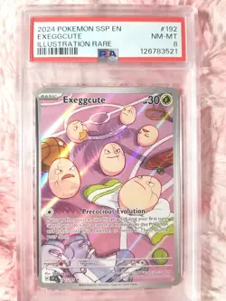2024 POKEMON SSP EN-SURGING SPARKS EXEGGCUTE PSA 8 NM-MT ILLUSTRATION RARE #192 - Image 5