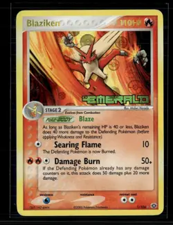 Pokemon 2005 EX Emerald Blaziken #1/106 Reverse Holo - Image 1