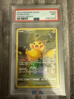 2023 Pokemon SWSH FA/Pikachu #GG30 Crown Zenith PSA 9 Mint - Image 1
