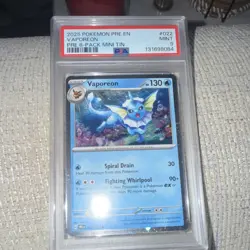 Pokemon Vaporeon 168 Cosmos Holo Mint PSA 9 Scarlet & Violet Promo 2025 - Image 1