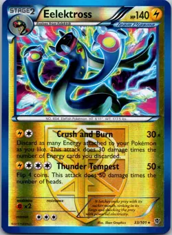Eelektross (Team Plasma) #33/101 Reverse Holo Plasma Blast Pokemon NM - Image 1