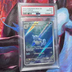 2023 Pokemon MEW EN-151 Wartortle Illustration Rare #171 PSA 10 Gem Mint - Image 1