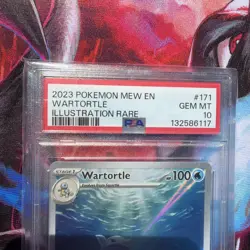 2023 Pokemon MEW EN-151 Wartortle Illustration Rare #171 PSA 10 Gem Mint - Image 2