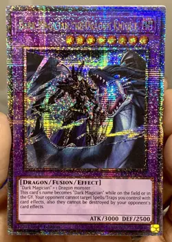 Yugioh Dark Magician the Dragon Knight RA03-EN268 Quarter Century Secret Rare NM - Image 2