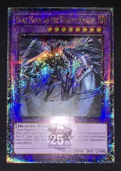 Yugioh Dark Magician the Dragon Knight RA03-EN268 Quarter Century Secret Rare NM - Image 3