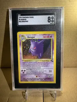 1999 Pokemon Gengar Fossil Unlimited Set Rare Holographic Card 5/62 - Image 1