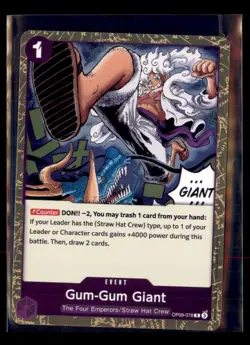 One Piece CCG Gum-Gum Giant OP09-078 Emperors in the New World 4 card lot - Image 1