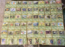 Free Shipping! Big Pokemon Lot x58 Grass Type Cards - Image 1