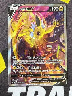 Jolteon V SWSH183 Sword & Shield Promo Cards Holo Full Art NM Pokemon TCG - Image 1