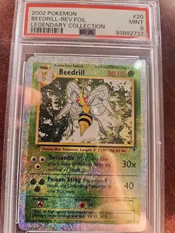 Beedrill Legendary Collection Reverse Holo Pokemon Card WOTC Mint PSA 9 - Image 1