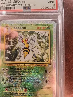 Beedrill Legendary Collection Reverse Holo Pokemon Card WOTC Mint PSA 9 - Image 3