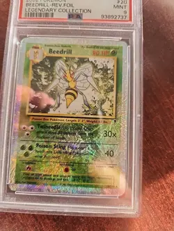 Beedrill Legendary Collection Reverse Holo Pokemon Card WOTC Mint PSA 9 - Image 5