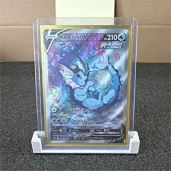 Pokemon Vaporeon V Full Art Promo Rapid Strike Holo SWSH181 210 HP Card - Image 1