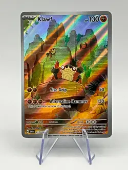 Pokemon TCG Klawf 217/198 Scarlet & Violet Base Set Holo Illustration Rare Card - Image 1