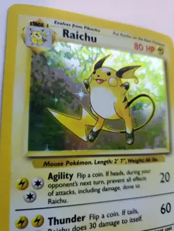 Raichu Base Set Holo Pokemon Card WOTC NM - Image 2