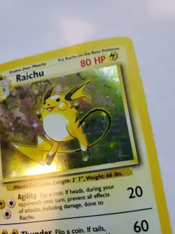 Raichu Base Set Holo Pokemon Card WOTC NM - Image 5