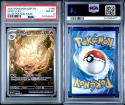 Pokemon TCG Ninetales Obsidian Flames Holo Card Illustration Rare 199/197 PSa 8 - Image 1