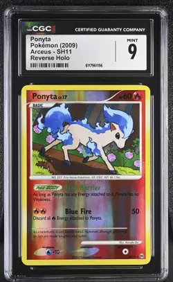 CGC 9 MINT Ponyta 2009 Arceus SH11 Reverse Holo Pokemon Card - Image 1
