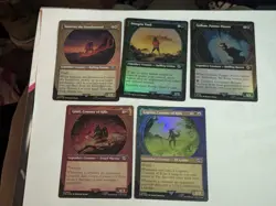 5x MTG LoTR Foil Showcase Cards - Image 1