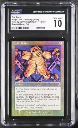 THE RACK Timeshifted Foil CGC 10 MTG [Nostalgium] - Image 1