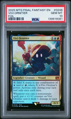 2025 Magic: The Gathering Final Fantasy Vivi Ornitier Foil Rare #0248 PSA 10 - Image 1