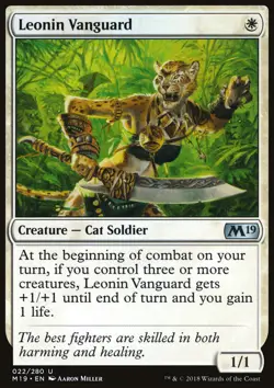 MTG Magic the Gathering Leonin Vanguard (22/333) Core Set 2019 LP - Image 1