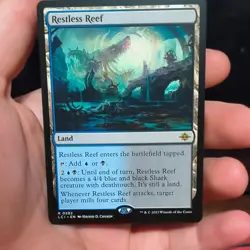 Magic: The Gathering Restless Reef 282 Lost Caverns Rare Land Blue Black Chukov - Image 1