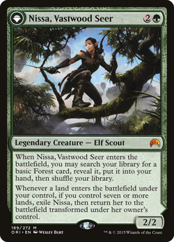Nissa, Vastwood Seer #189 (HP) Magic Origins ORI Magic MTG - Image 1