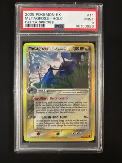 2005 POKEMON EX DELTA SPECIES #11 METAGROSS-HOLO PSA 9 - Image 1