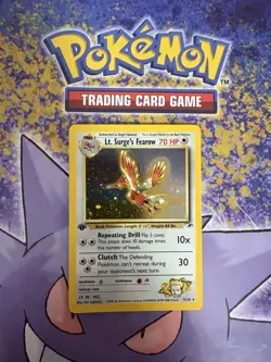 LT. SURGE'S FEAROW Pokemon Card WOTC 1st Edition Gym Heroes 7/132 HOLO NM 🦅 - Image 1