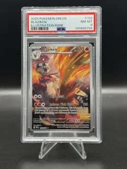 2025 Pokemon DRI EN - Blaziken - Illustration Rare - 192 - PSA 8 - Image 1