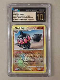 CGC Pristine 10 Pokemon 2008 Claydol Cross Holo Great Encounters 15/106 - Image 1