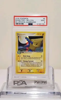 Pokemon Manectric EX Crystal Guardians 8/100 Reverse Holo Rare Psa 9 Stamped - Image 1