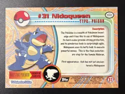Topps Pokemon Nidoqueen #31 (TV Animation Edition) - Image 2