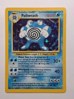 Pokemon TCG Poliwrath Base Set 13/102 Holo Unlimited Holo Rare - Image 1