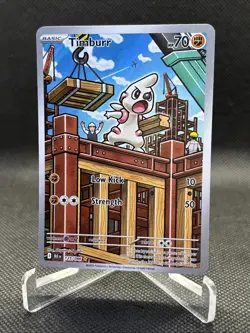 Timburr 125/086 - Illustration Rare SV: Black Bolt Pokemon TCG Holofoil IR - Image 4