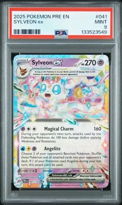PSA 9 - SYLVEON EX 041/131 - 2025 POKEMON PRE EN-PRISMATIC EVOLUTIONS - ENGLISH - Image 1