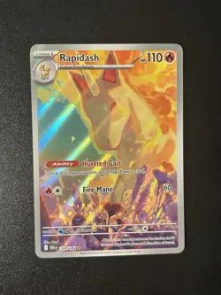 Pokemon TCG Rapidash 189/182 Destined Rivals Full Art Holo NM - Image 1